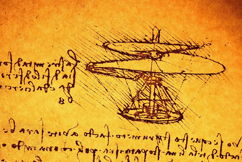 Ο Λεονάρντο ντα Βίντσι είναι περισσότερο γνωστός για έργα όπως η Μόνα Λίζα και ο Μυστικός Δείπνος, αλλά αυτό που ίσως δεν γνωρίζετε είναι ότι τη δεκαετία του 1480 - εκατοντάδες χρόνια πριν από την πρώτη πτήση - ο πολυμαθής καλλιτέχνης σχεδίασε ένα ελικόπτερο. Ελλείψει των σωστών υλικών, ο ντα Βίντσι δεν κατασκεύασε ή δεν δοκίμασε ποτέ την ιπτάμενη μονοθέσια μηχανή που μοιάζει με ελικόπτερο. Όπως αναφέρουν οι ερευνητές του Πανεπιστημίου του Μέριλαντ, το ελικόπτερο του Ντα Βίντσι δεν επρόκειτο να πετάξει αν κάποιος προσπαθούσε να το κατασκευάσει όχι μόνο τον 15ο αιώνα αλλά και τους επόμενους λόγω έλλειψης των απαραίτητων υλικών και τεχνολογιών όπως αυτές που υπάρχουν σήμερα. Παρόλα αυτά όπως λένε οι ερευνητές η βασική ιδέα της προώθησης του σκάφους με μια έλικα στην κορυφή η οποία στροβιλιζόμενη προκαλεί ανύψωση αποδεικνύεται σωστή. Γι′ αυτό και ο Ντα Βίντσι καταγράφεται ως ο εφευρέτης του ελικοπτέρου άσχετα αν πέρασαν πέντε αιώνες για να κάνει την εμφάνιση του το πρώτο ελικόπτερο.