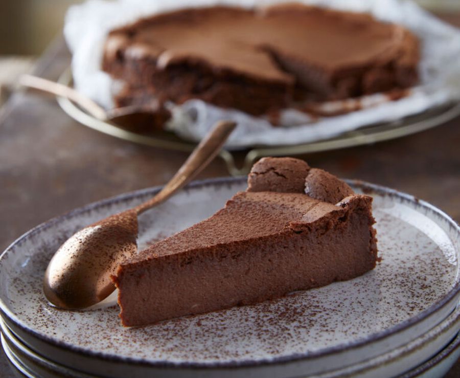 Ψητό cheesecake σοκολάτας με ανθότυρο