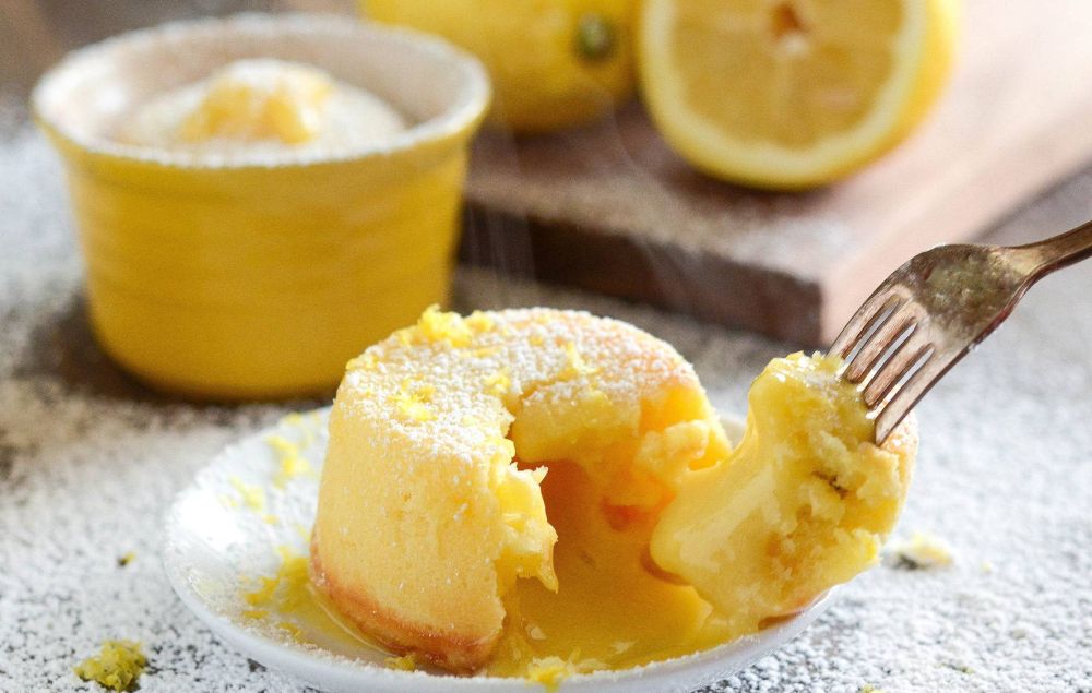 Κεκάκια-λάβα λεμόνι